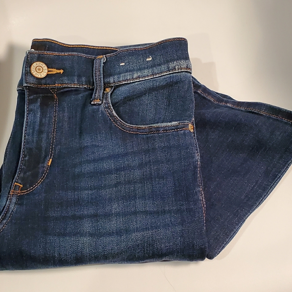 Express Barely Boot Mid Rise Jeans